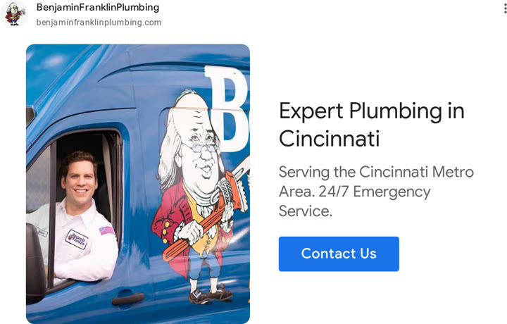 AUTHORITY BRANDS SERVICES RETAIL INC ad: Expert Plumbing in Cincinnati Serving the Cincinnati Metro Area . 24/7 Emergency Service . Contact Us