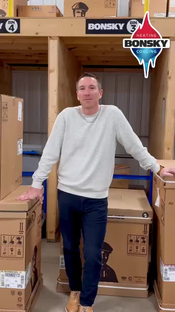 Bonsky Heating & Cooling ad: We're unpacking ACs today and you know what that means.