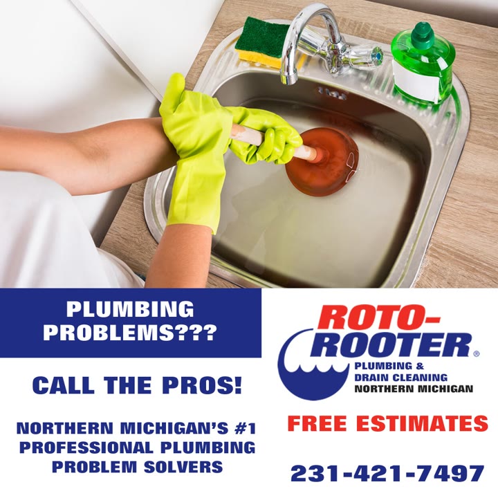 Roto-Rooter of Northern Michigan ad: Roto-Rooter Of Northern Michigan, Plumbing Problems??? Call The Pros!