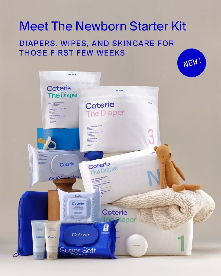 Carousel ad, card 1 of 4: a newborn starter kit